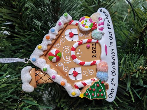 Our Sweet Gingerbread House Personalised Christmas Decoration