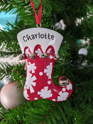 Jingle Bells Red Stocking Personalised Christmas Decoration