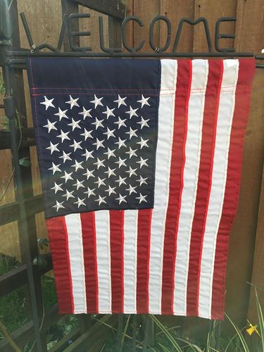 United States America USA Applique Garden Flag 12" x 18"