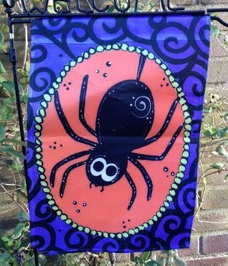 Spider Halloween Garden Flag 12"x 18"