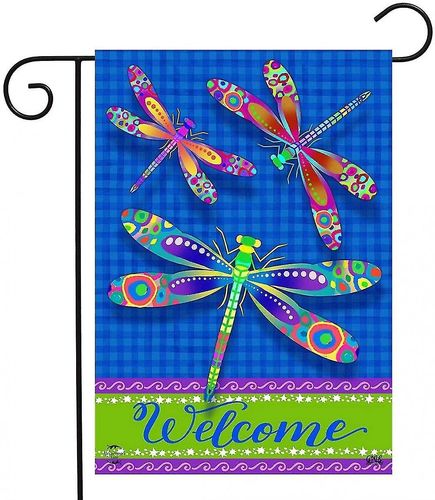 Colourful Dragonflies Summer Decorative Garden Flag